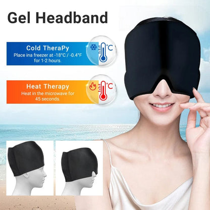 Migraine Relief Headache Hat Hot/Cold Therapy - Lim1tless