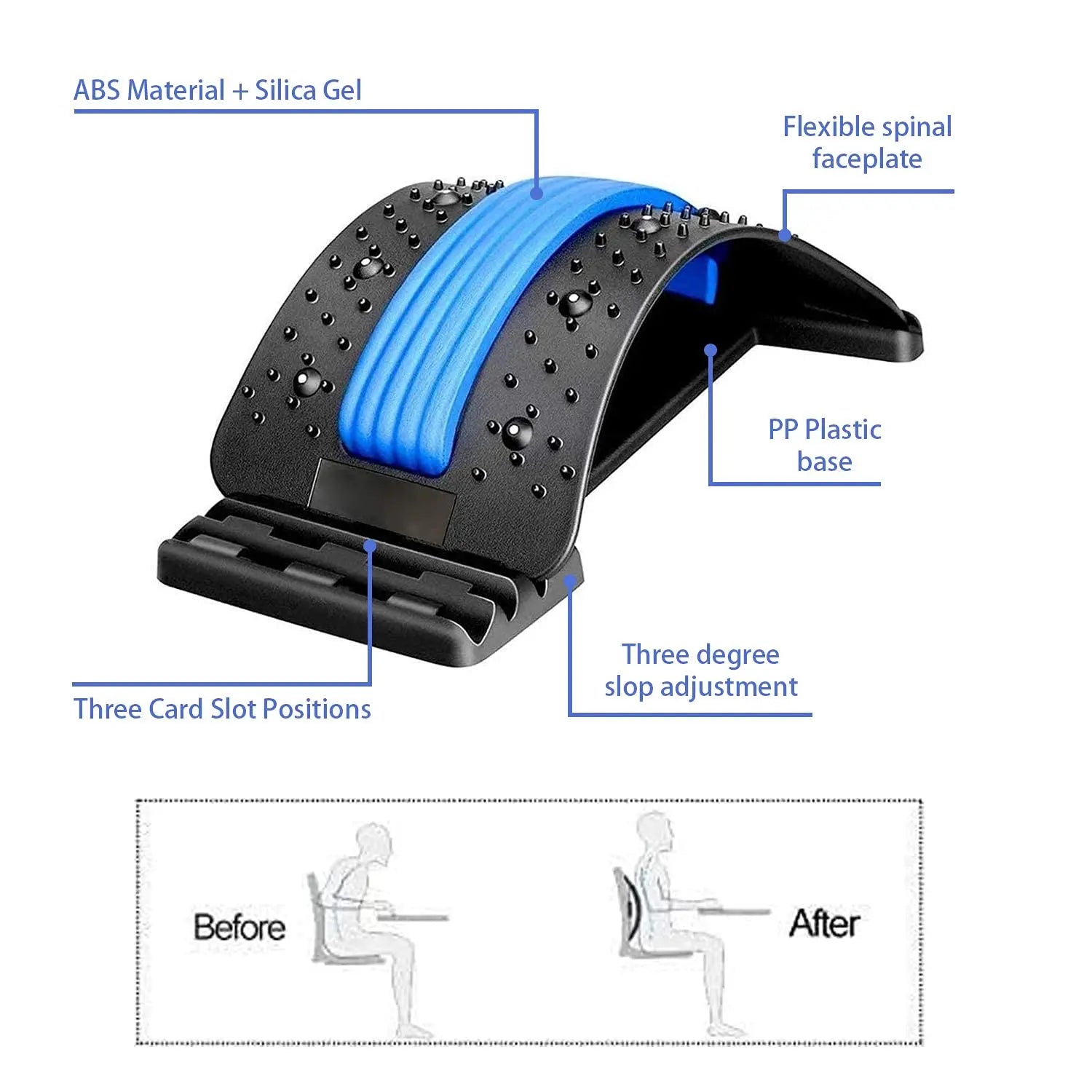 Acupuncture Multi-Level Adjustable Back Stretcher - Lim1tless