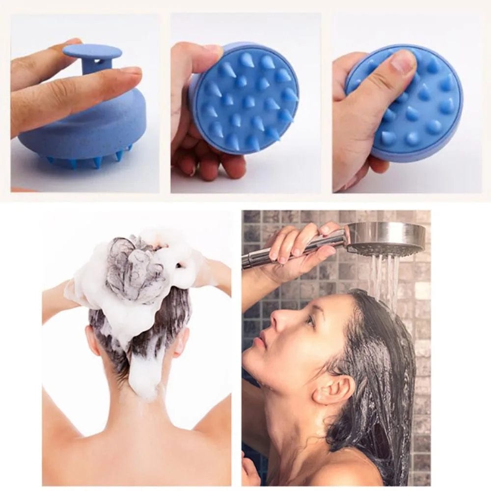 Silicone Shampoo Brush Head Scalp Massager - Lim1tless