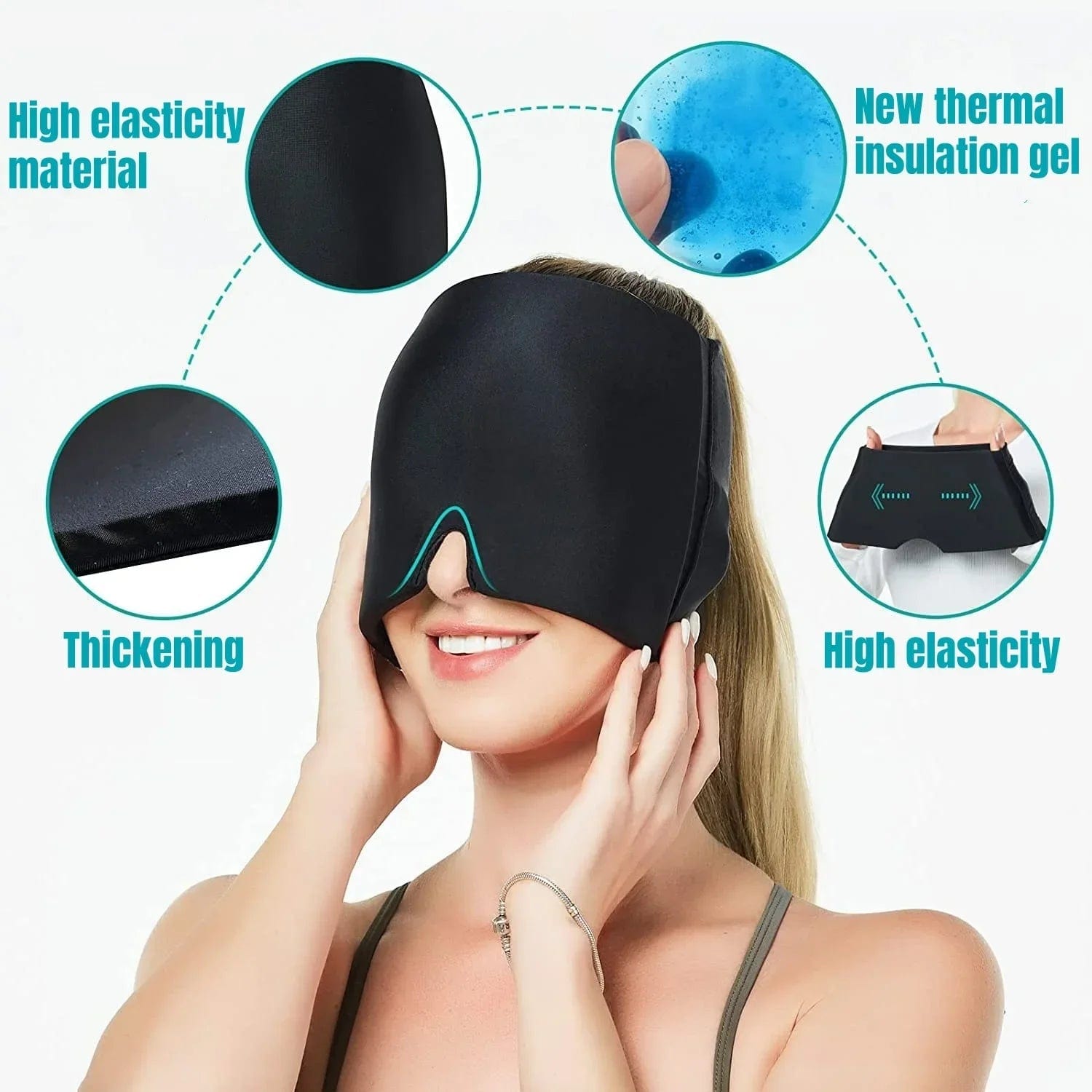 Migraine Relief Headache Hat Hot/Cold Therapy - Lim1tless