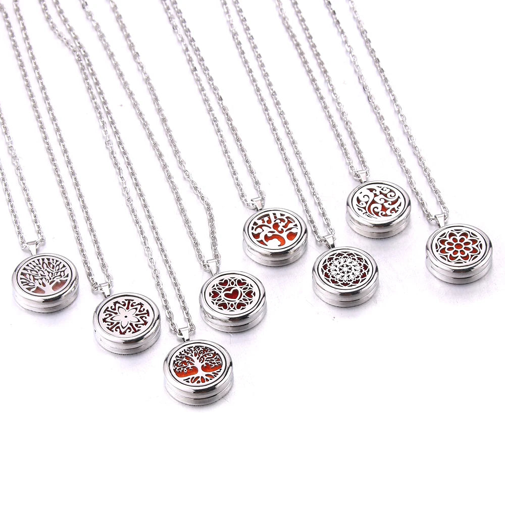 Aromatherapy Necklace Stainless Steel Essential Oil Amulet - Lim1tless