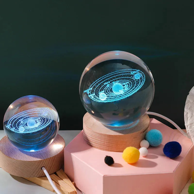 Crystal Ball Lamp with Galaxy and Planetary Projections - Lim1tless