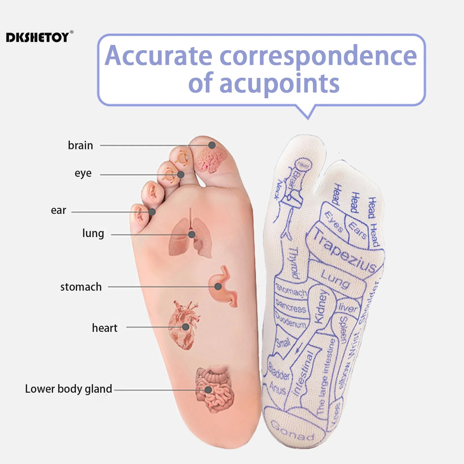 Foot Massage Acupuncture Point Socks and 2 Massage Tools - Lim1tless