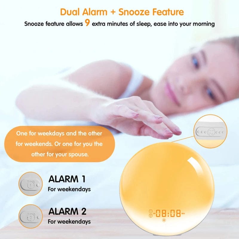 Natural Wake Up Light Digital Alarm Clock - Lim1tless