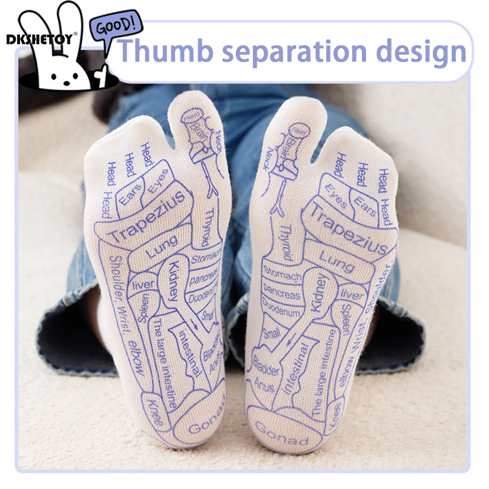 Foot Massage Acupuncture Point Socks and 2 Massage Tools - Lim1tless