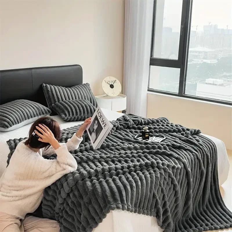 Light luxury Faux Rabbit Winter Blanket - Lim1tless