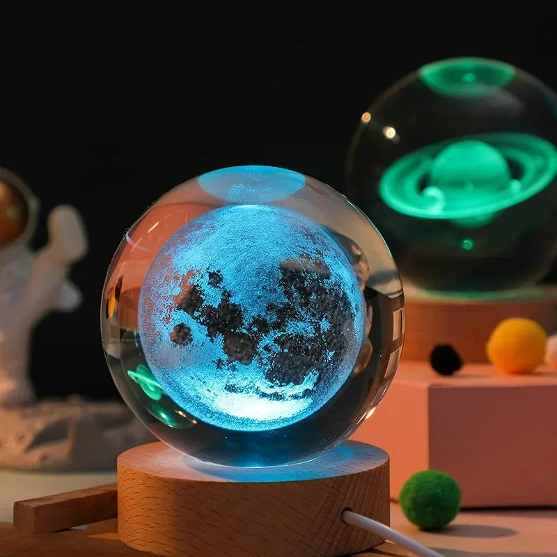 Crystal Ball Lamp with Galaxy and Planetary Projections - Lim1tless