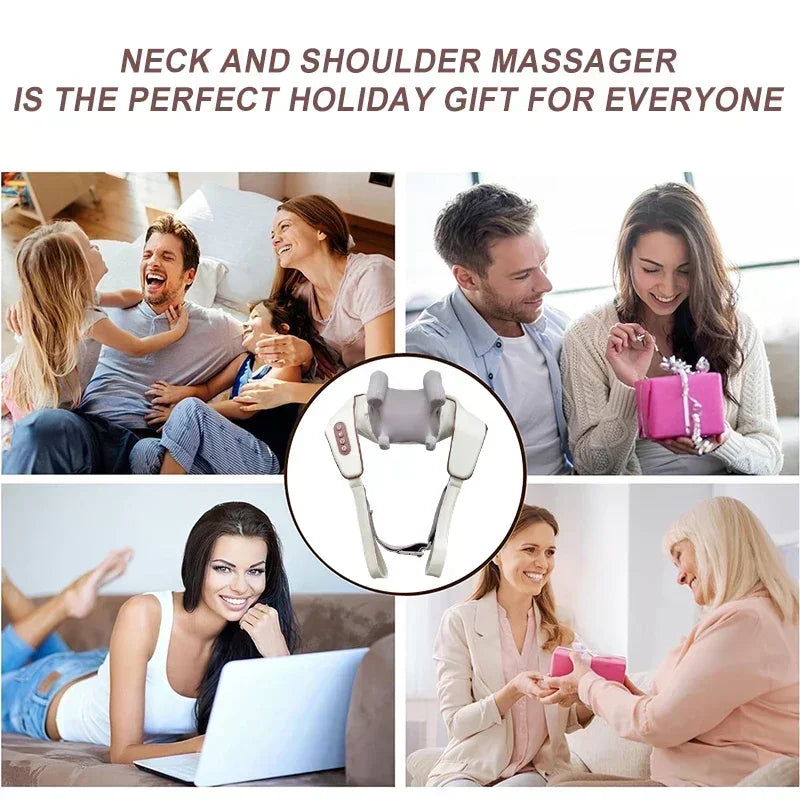 Electric Heated Neck Massager Shawl Shiatsu - Lim1tless